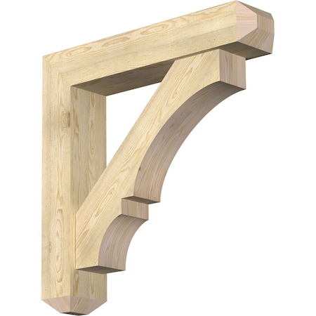 Ekena Millwork Balboa Craftsman Rough Sawn Bracket w/ Offset Brace, Douglas Fir, 8"W x 40"D x 40"H BKT0806X40X40BOA04RDF